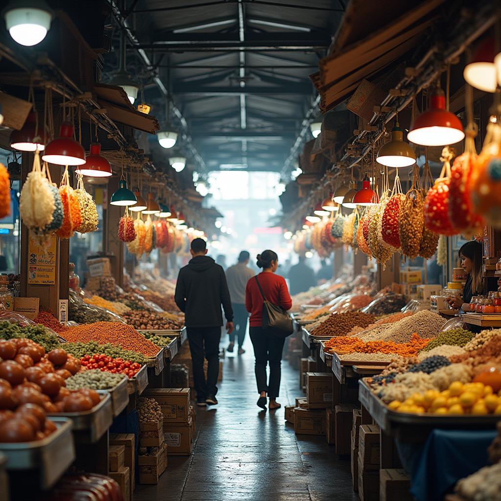Khong khi mua ban tap nap tai Cho Ba Diem Hoc Mon TP Ho Chi Minh
